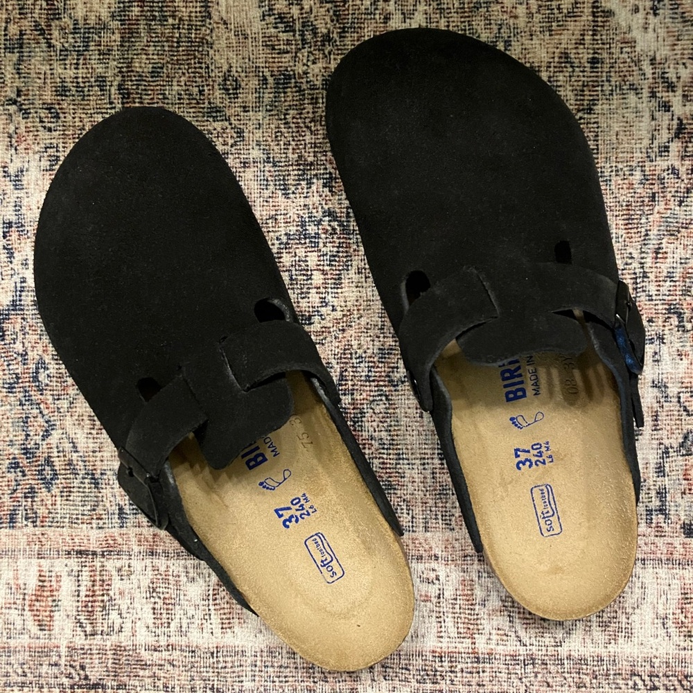Birkenstock Boston clogs, size 37 or 6.5.